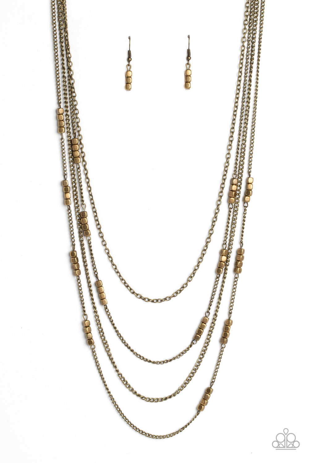 Metallic Monarch - brass - Paparazzi necklace