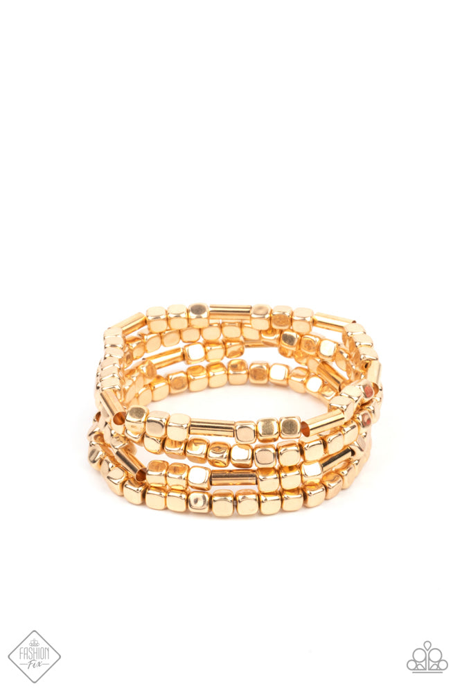 Metro Materials - gold - Paparazzi bracelet