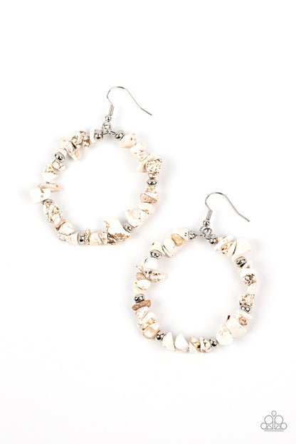 Mineral Mantra - white - Paparazzi earrings