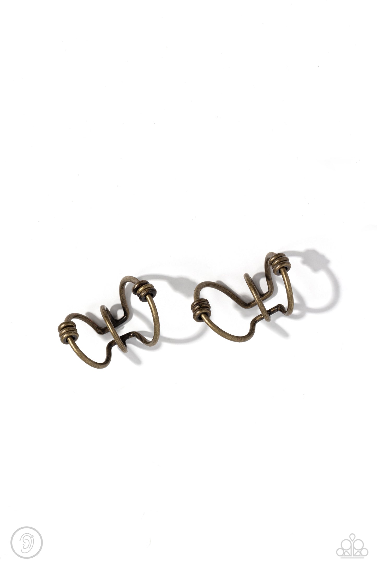 Mobile Maven - brass - Paparazzi ear cuff