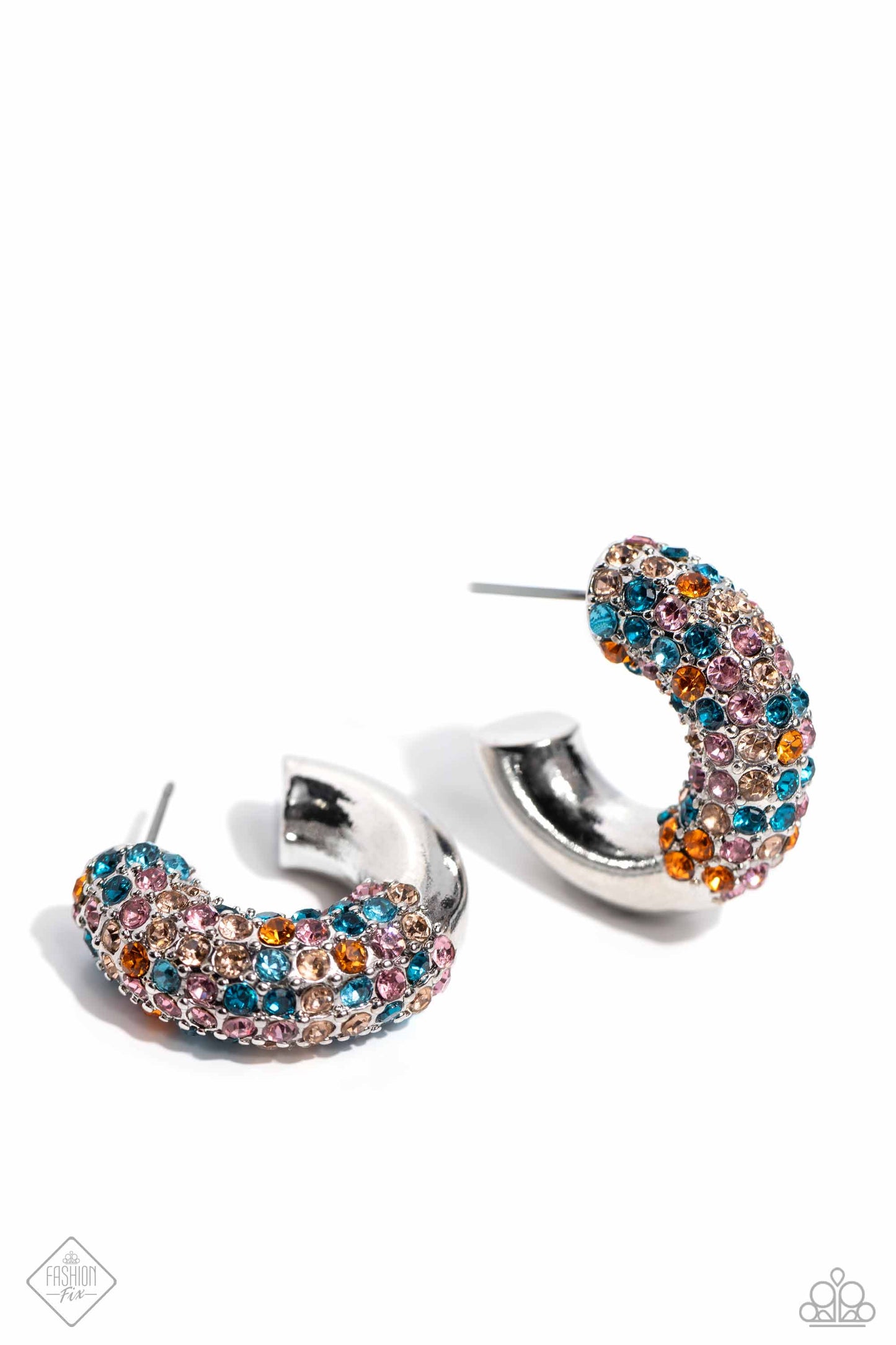 Modern HEART - orange - Paparazzi earrings