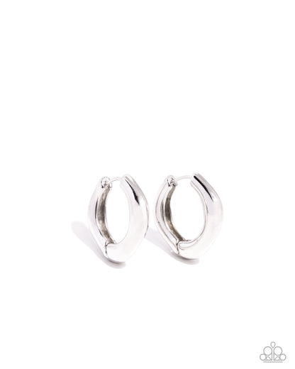 Monochromatic Makeover - silver - Paparazzi earrings