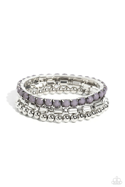 Monochromatic Maverick - silver - Paparazzi bracelet