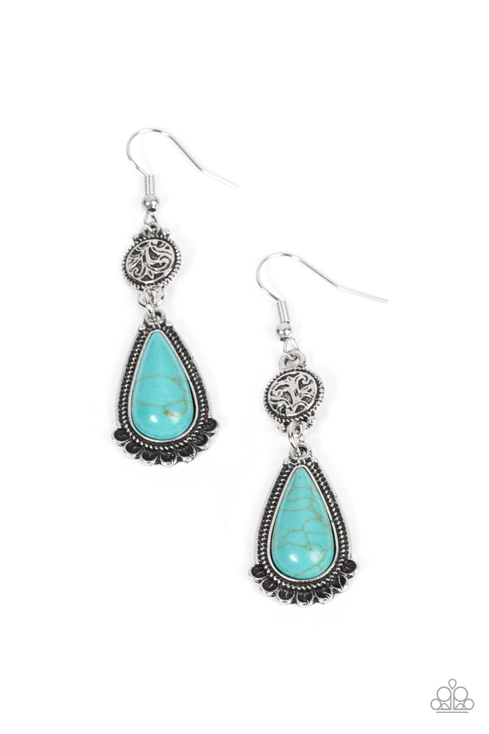Montana Mountains - blue - Paparazzi earrings