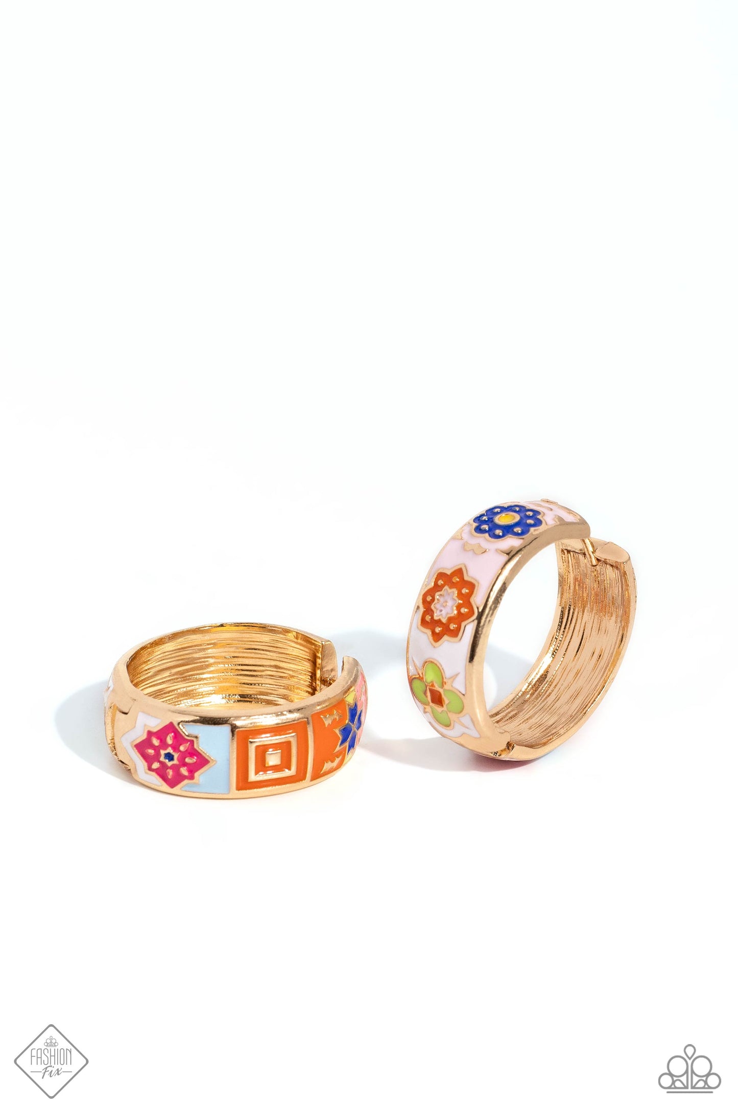 Multicolored Makeover - gold - Paparazzi earrings