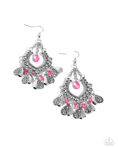 Musical Gardens - pink - Paparazzi earrings