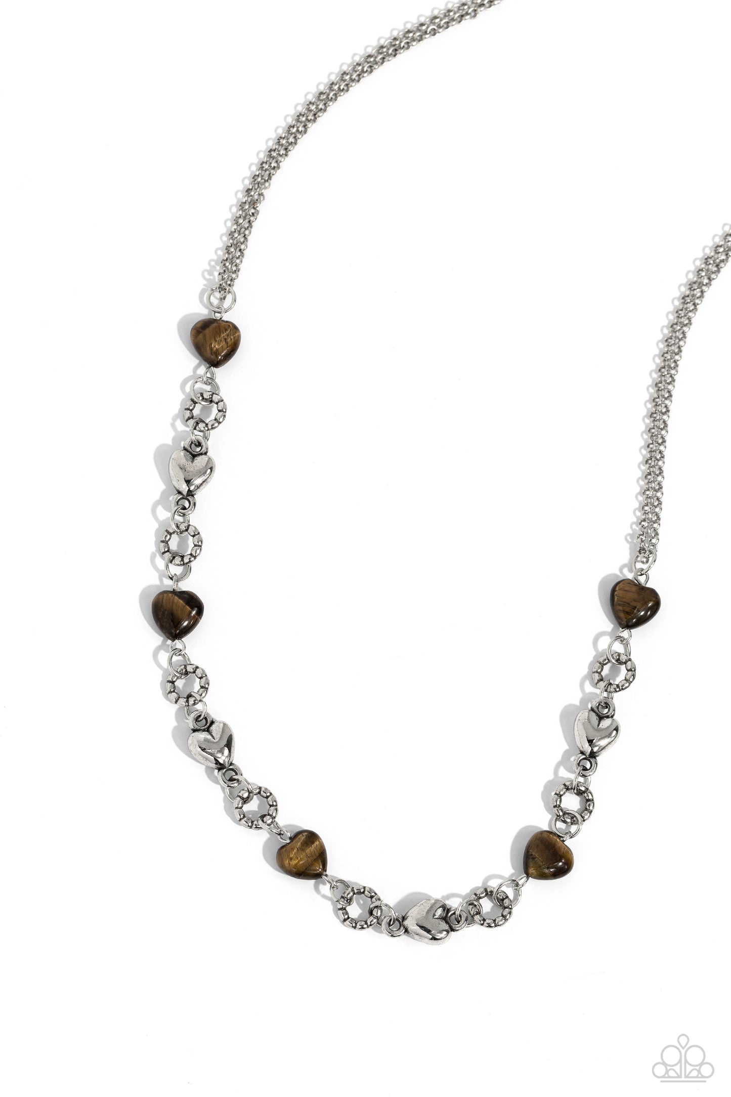 My HEARTBEAT Will Go On - brown - Paparazzi necklace