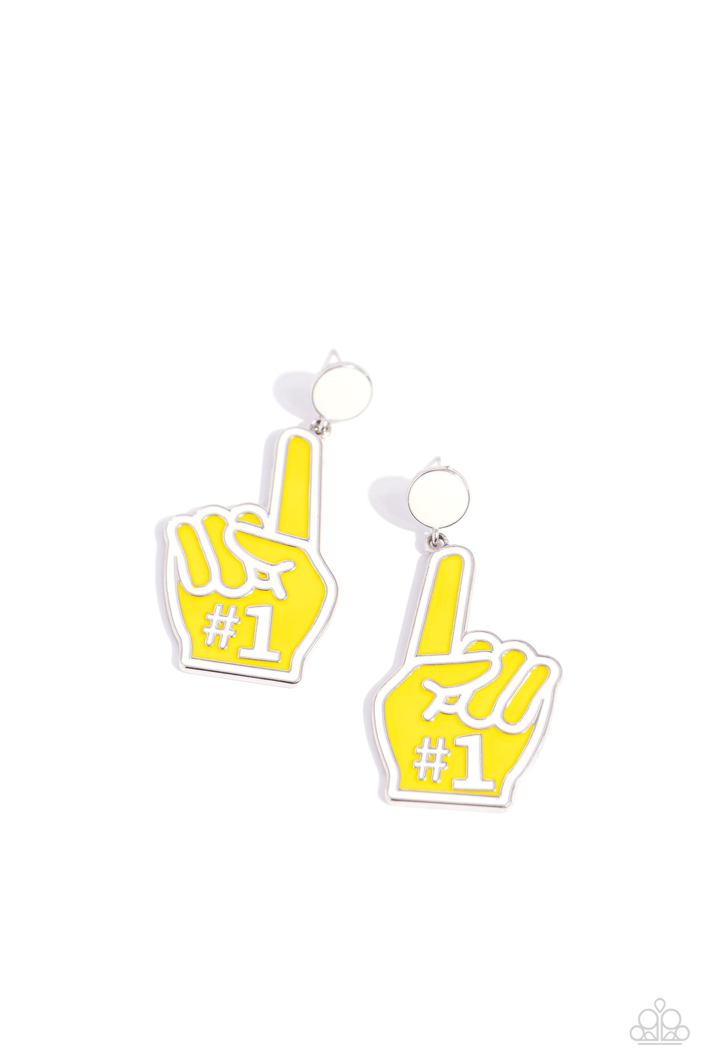 My Number One - yellow - Paparazzi earrings