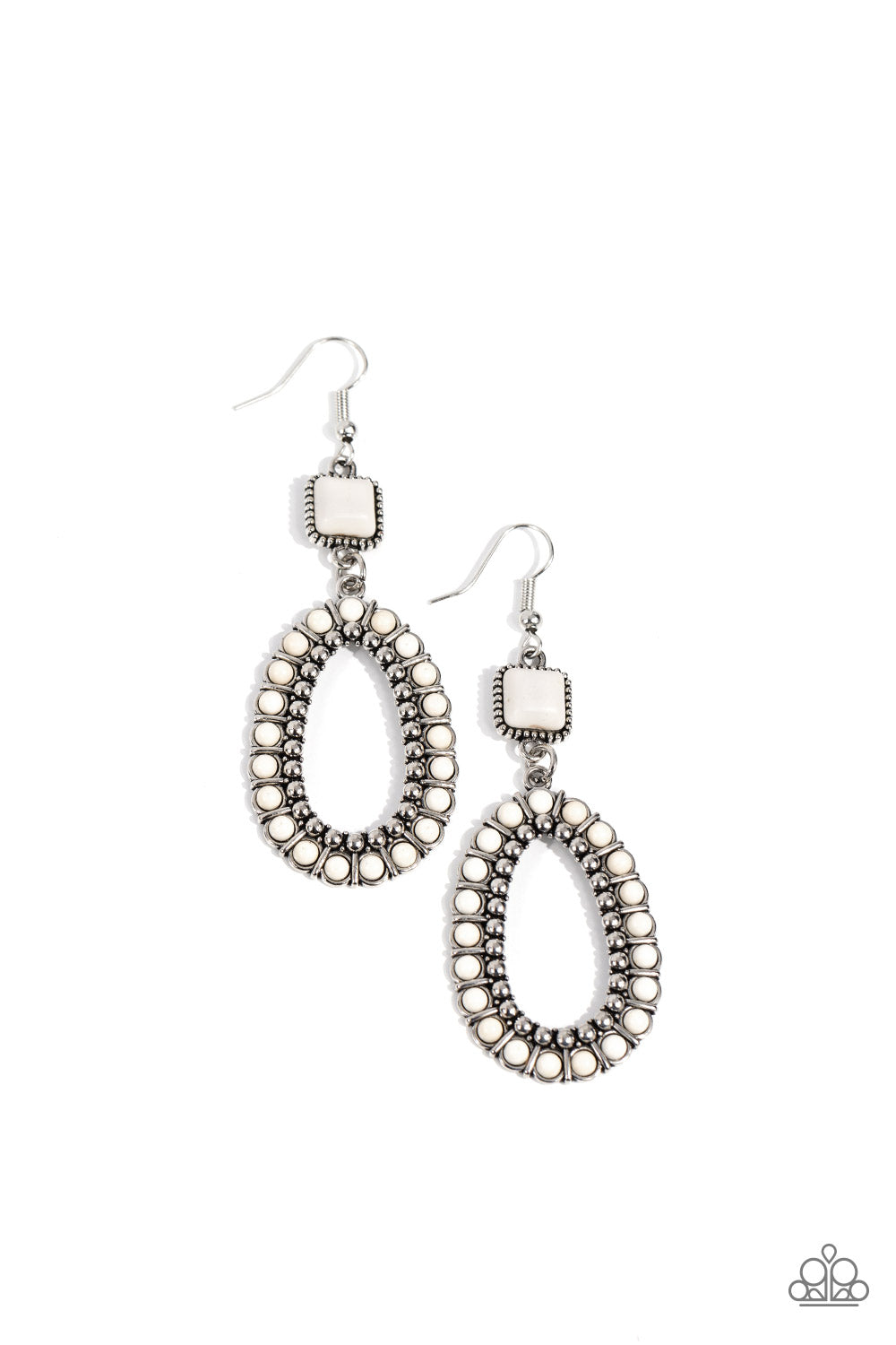 Napa Valley Luxe - white - Paparazzi earrings