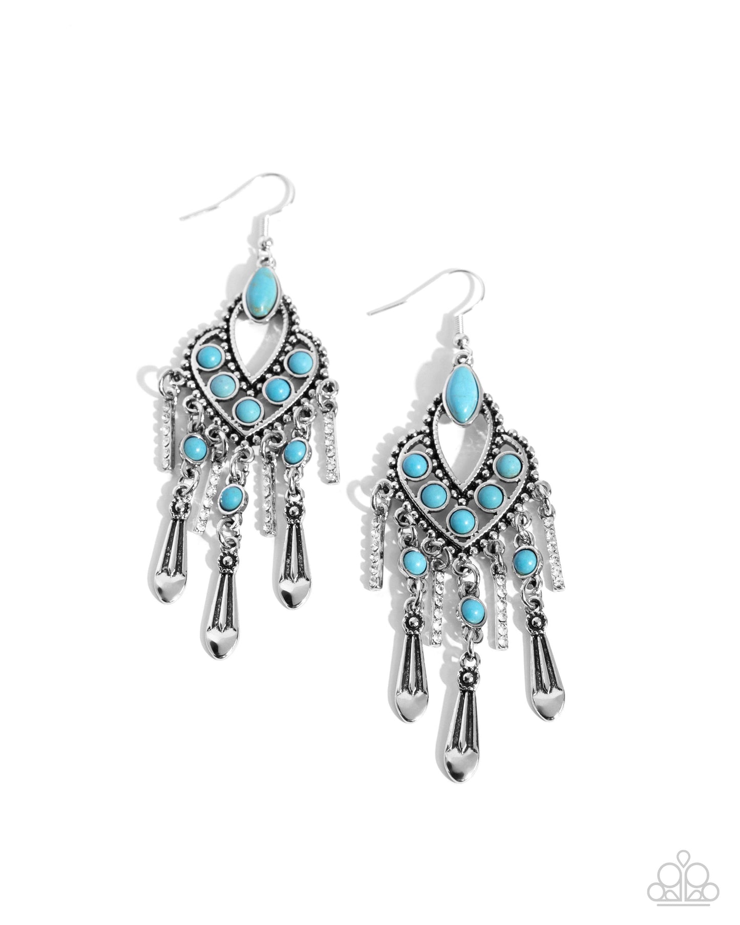 Naturally Vintage - blue - Paparazzi earrings
