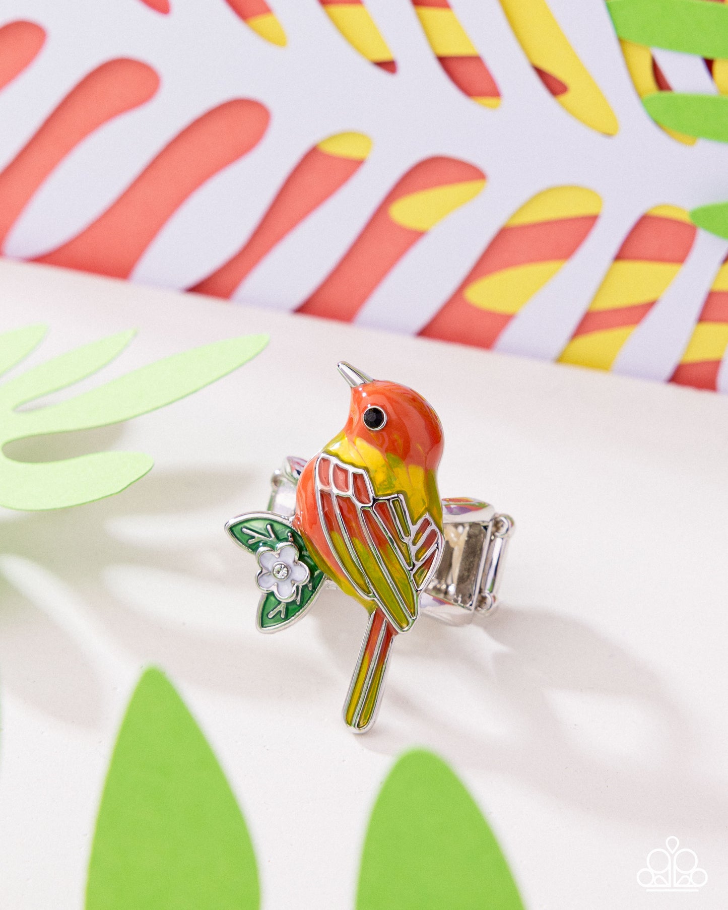 Nestled Nightingale - yellow - Paparazzi ring