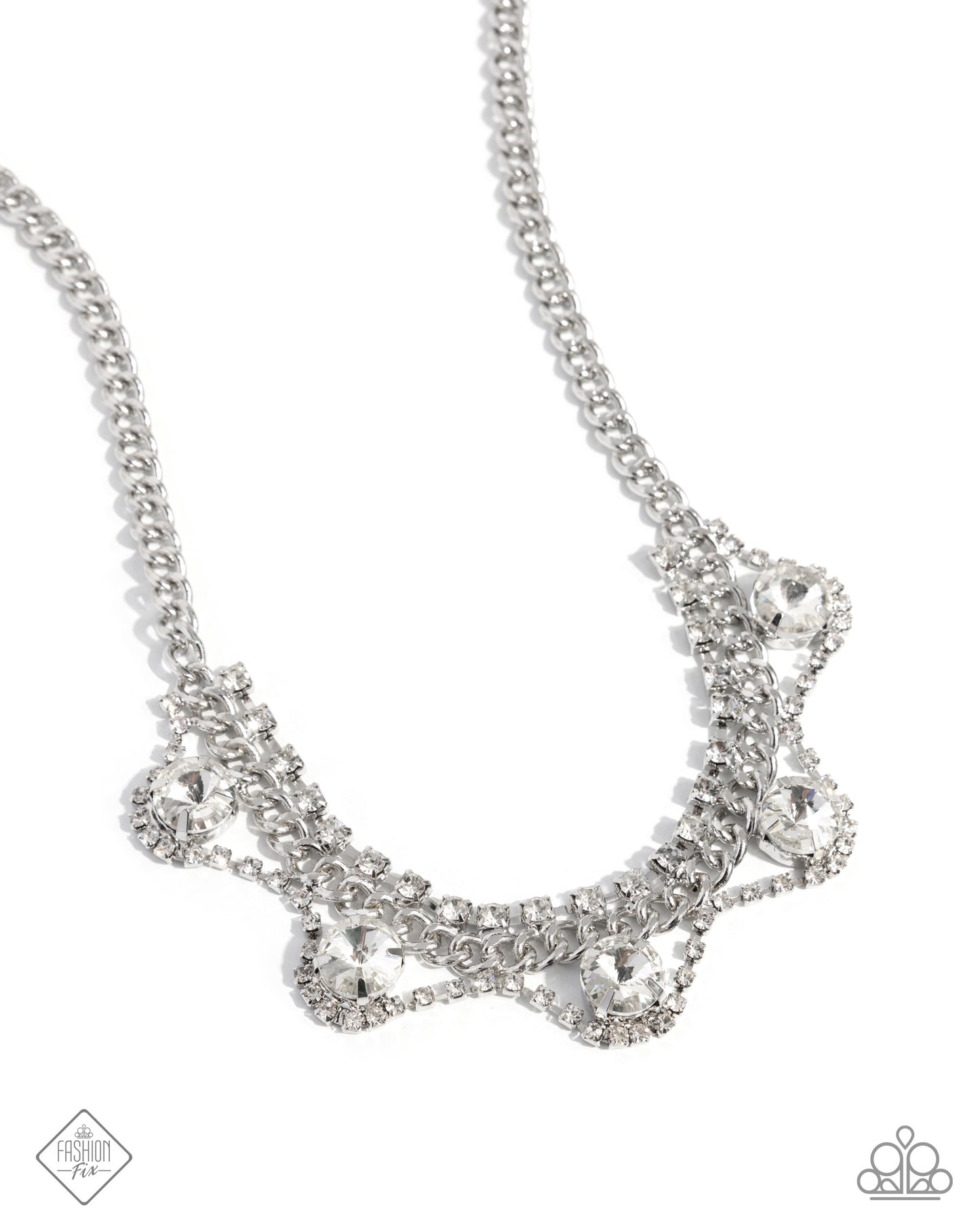 Never Enough Elegance - white - Paparazzi necklace