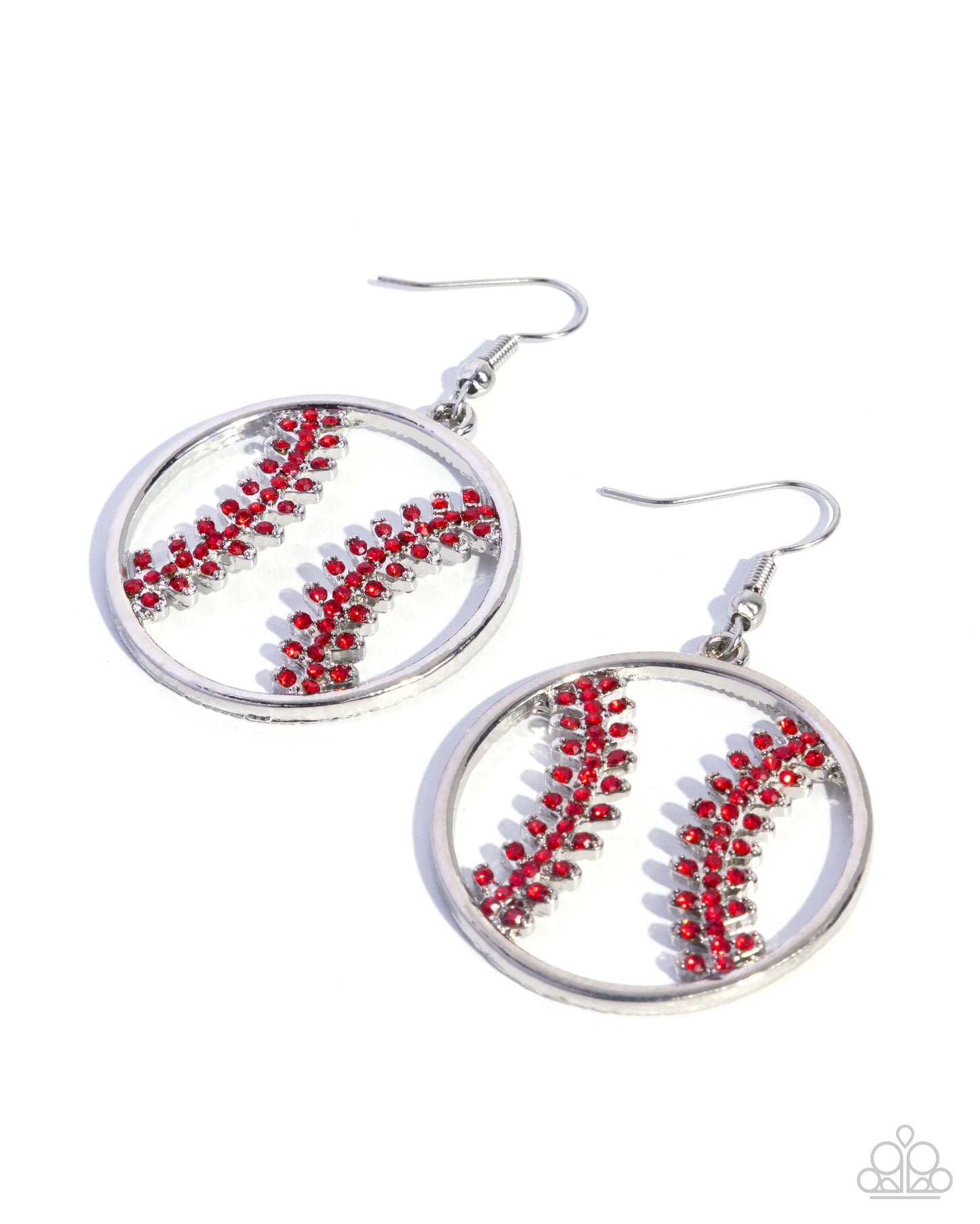 Ninth Inning - red - Paparazzi earrings