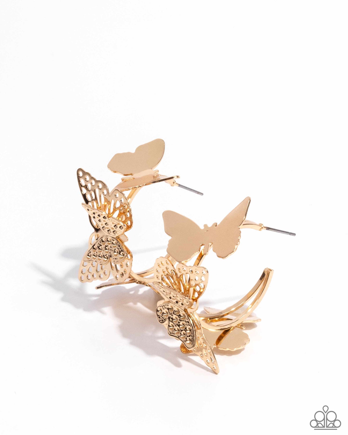 No WINGS Attached - gold - Paparazzi earrings