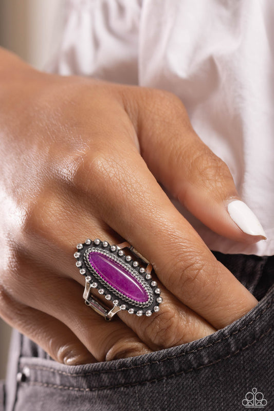 Oblong Occasion - purple - Paparazzi ring