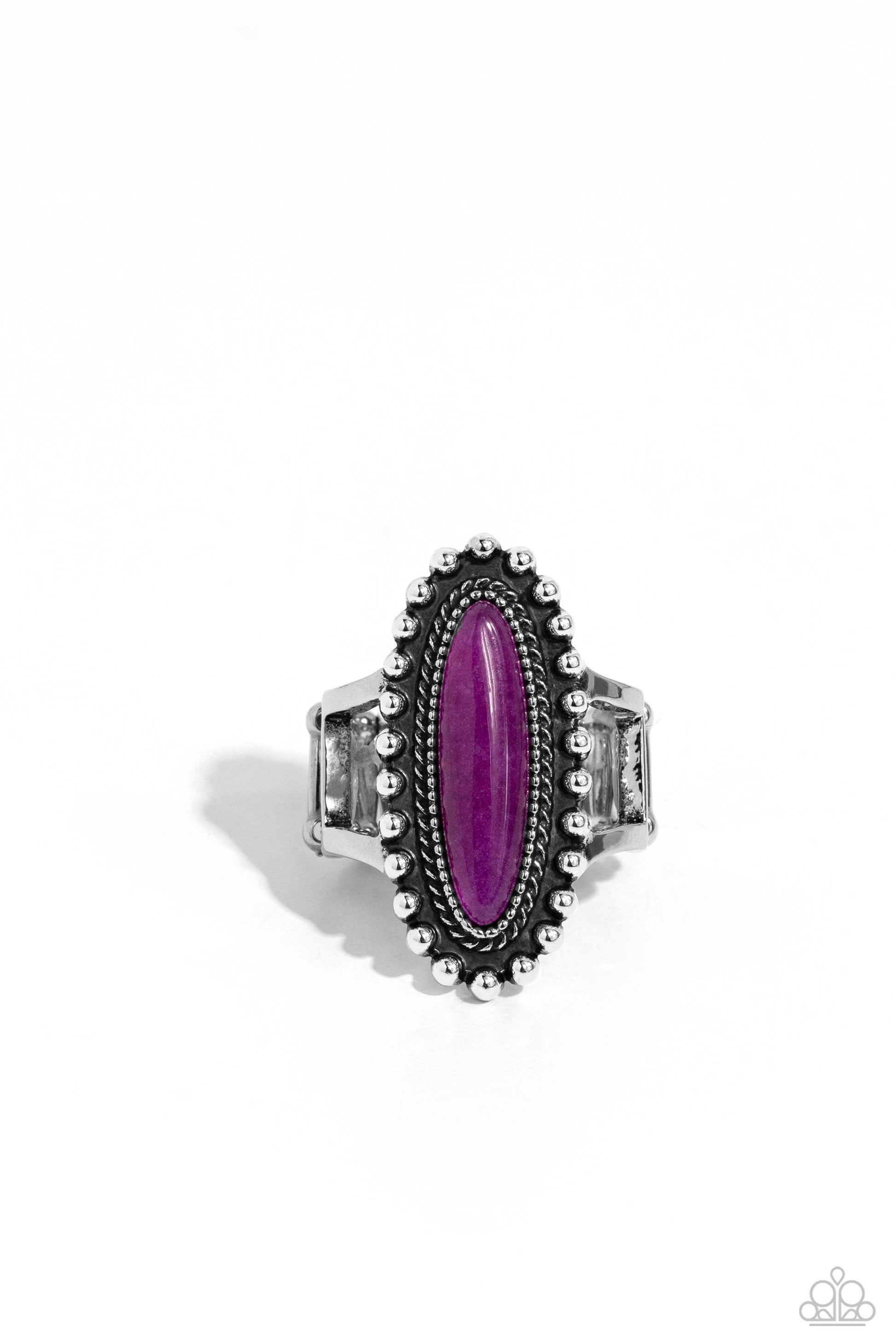 Oblong Occasion - purple - Paparazzi ring