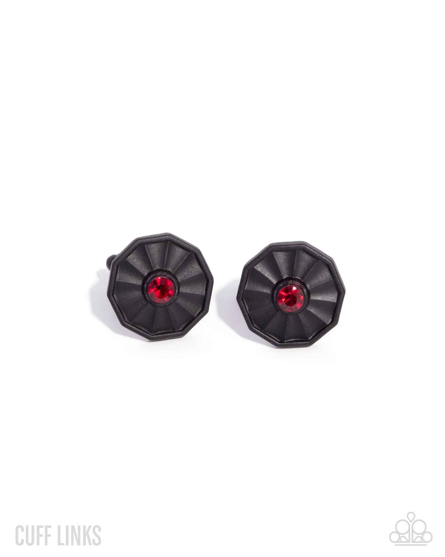 Octagonal Opulence - red - Paparazzi MENS cufflinks