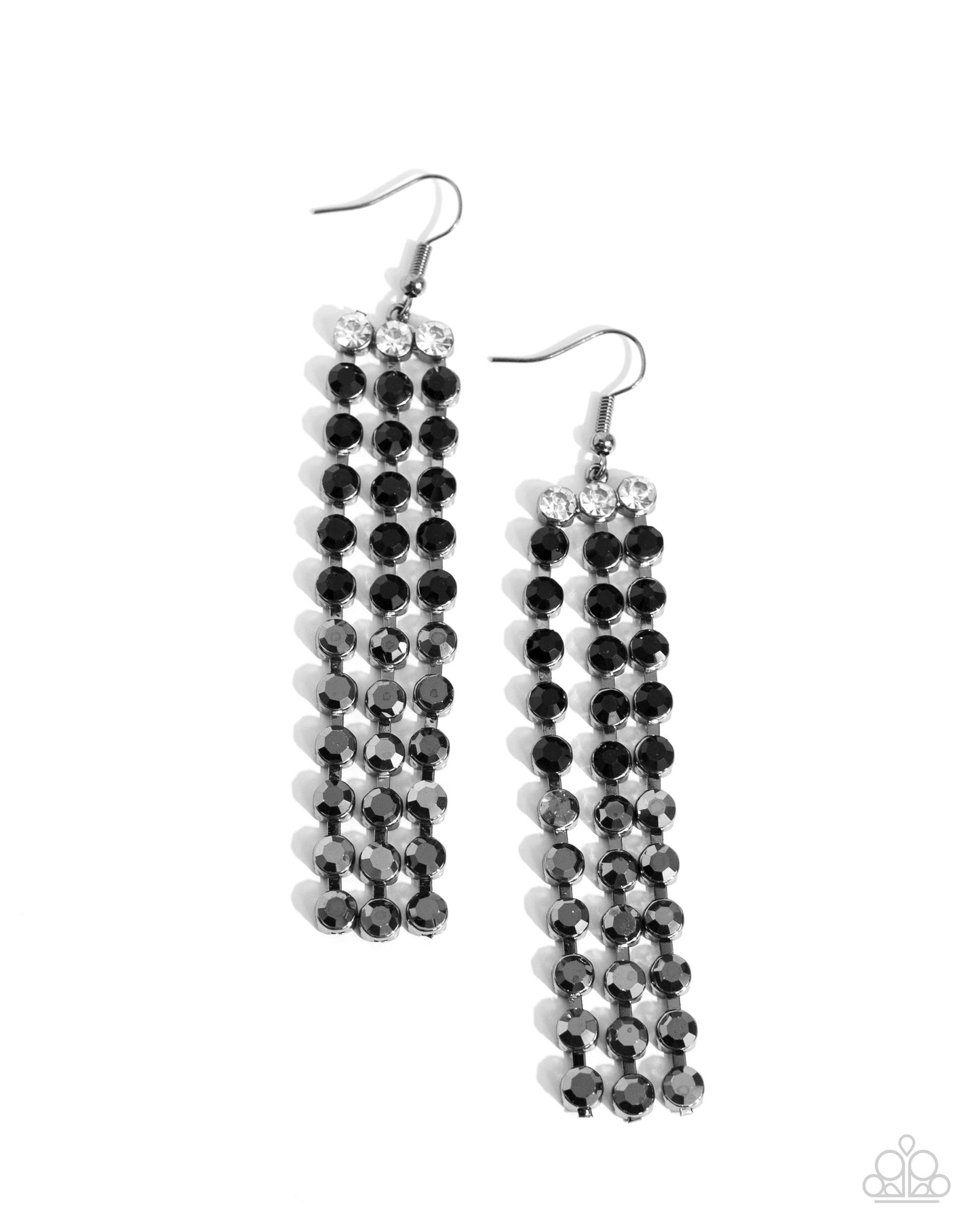 Ombré Occupation - black - Paparazzi earrings