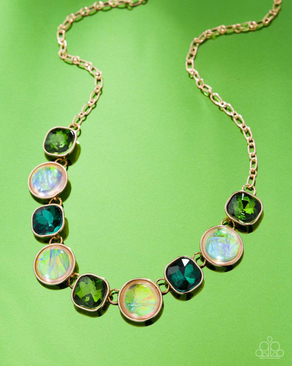 Opalescent Obsession - green - Paparazzi necklace
