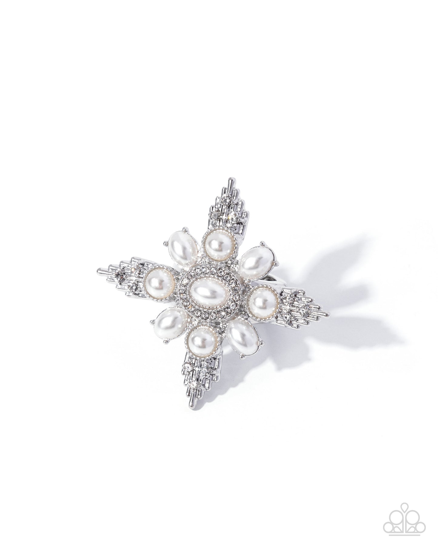Opulent Obsession - white - Paparazzi ring