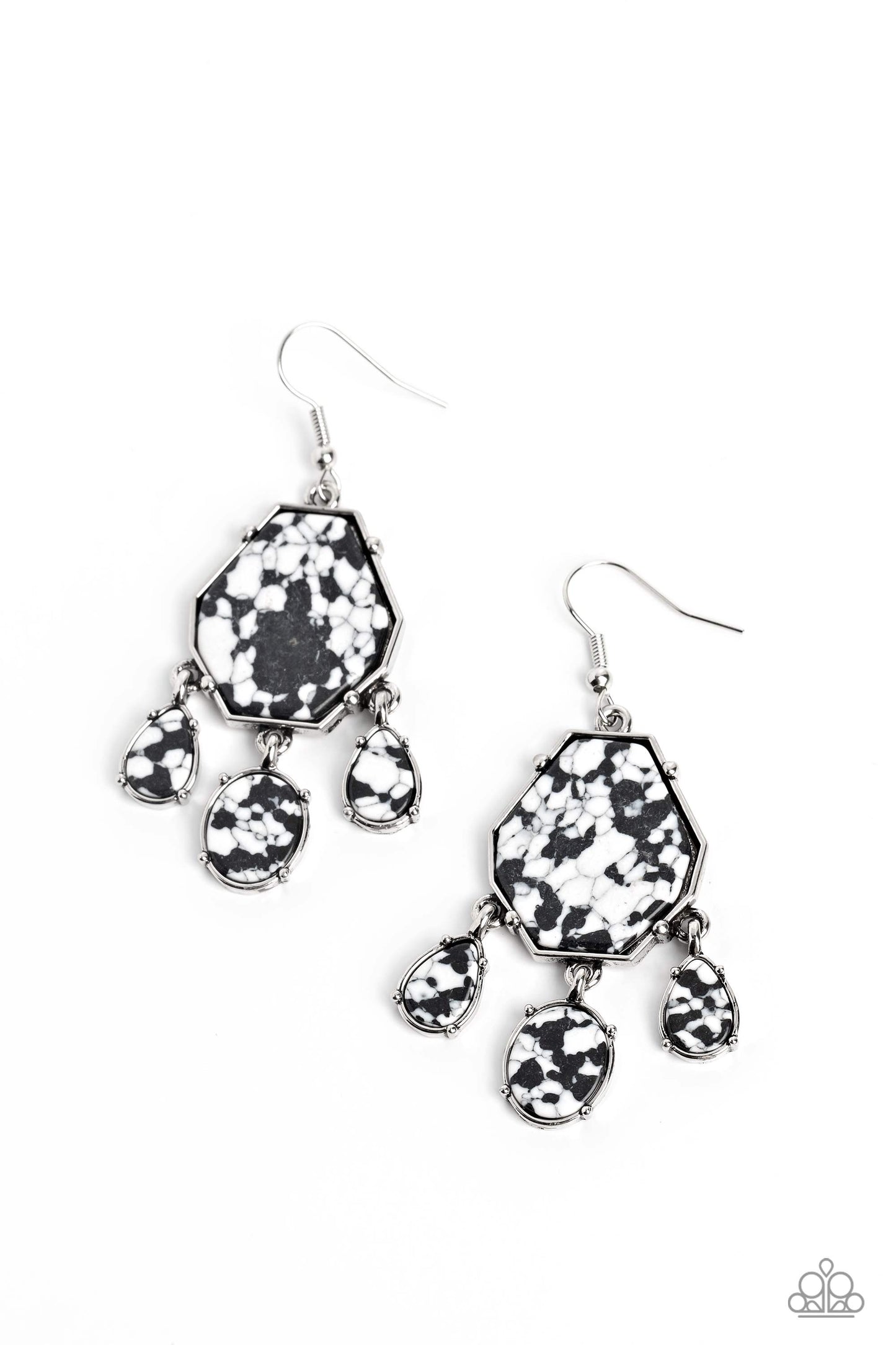 Organic Optimism - black - Paparazzi earrings