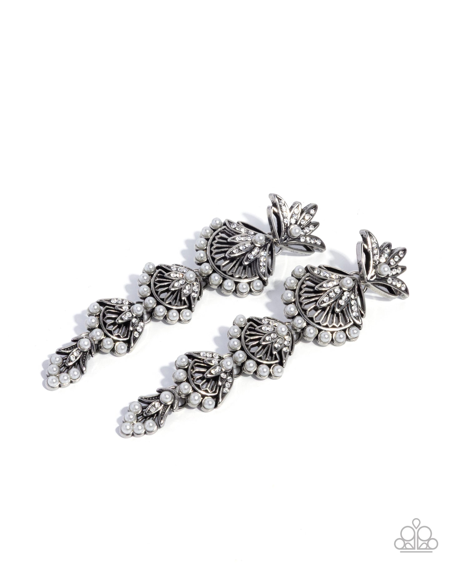 Ornate Optimism - white - Paparazzi earrings