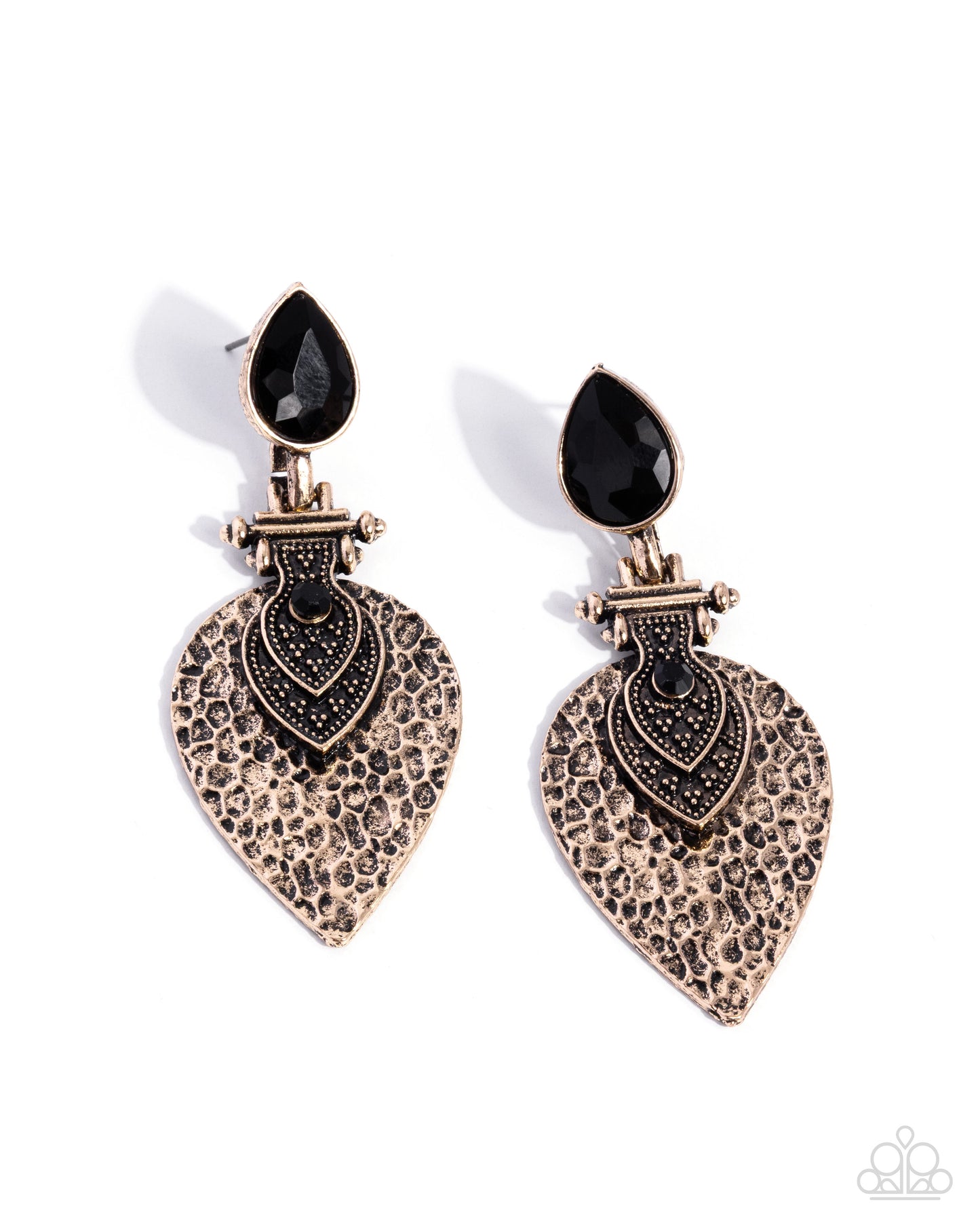 Ornate Overview - black - Paparazzi earrings