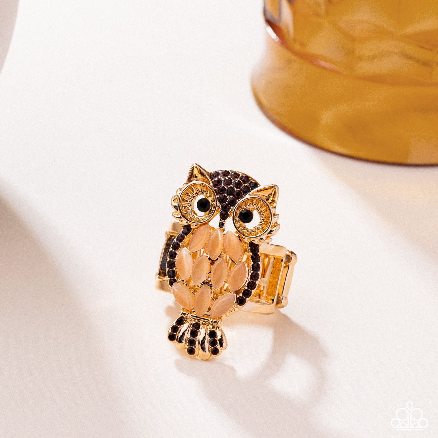 Owl Obsession - brown - Paparazzi ring
