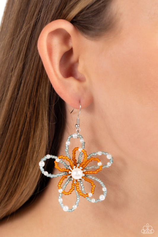 PEARL Crush - orange - Paparazzi earrings