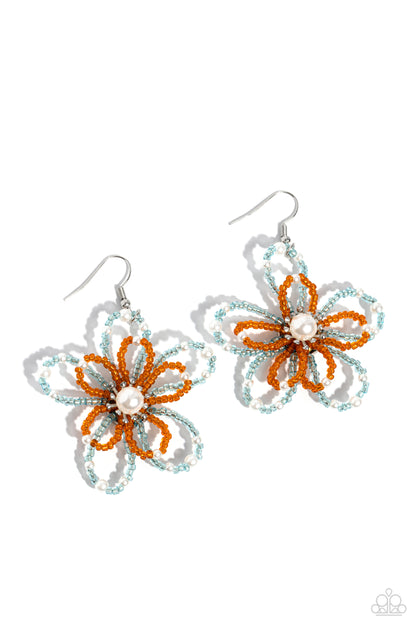 PEARL Crush - orange - Paparazzi earrings