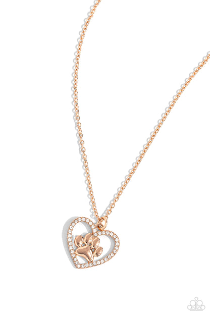 PET in Motion - rose gold - Paparazzi necklace