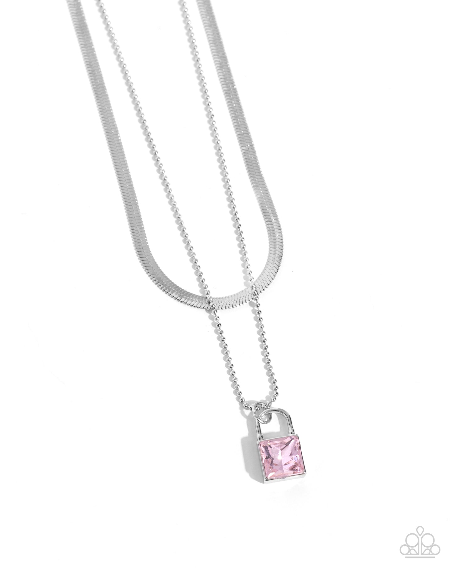Padlock Possession - pink - Paparazzi necklace