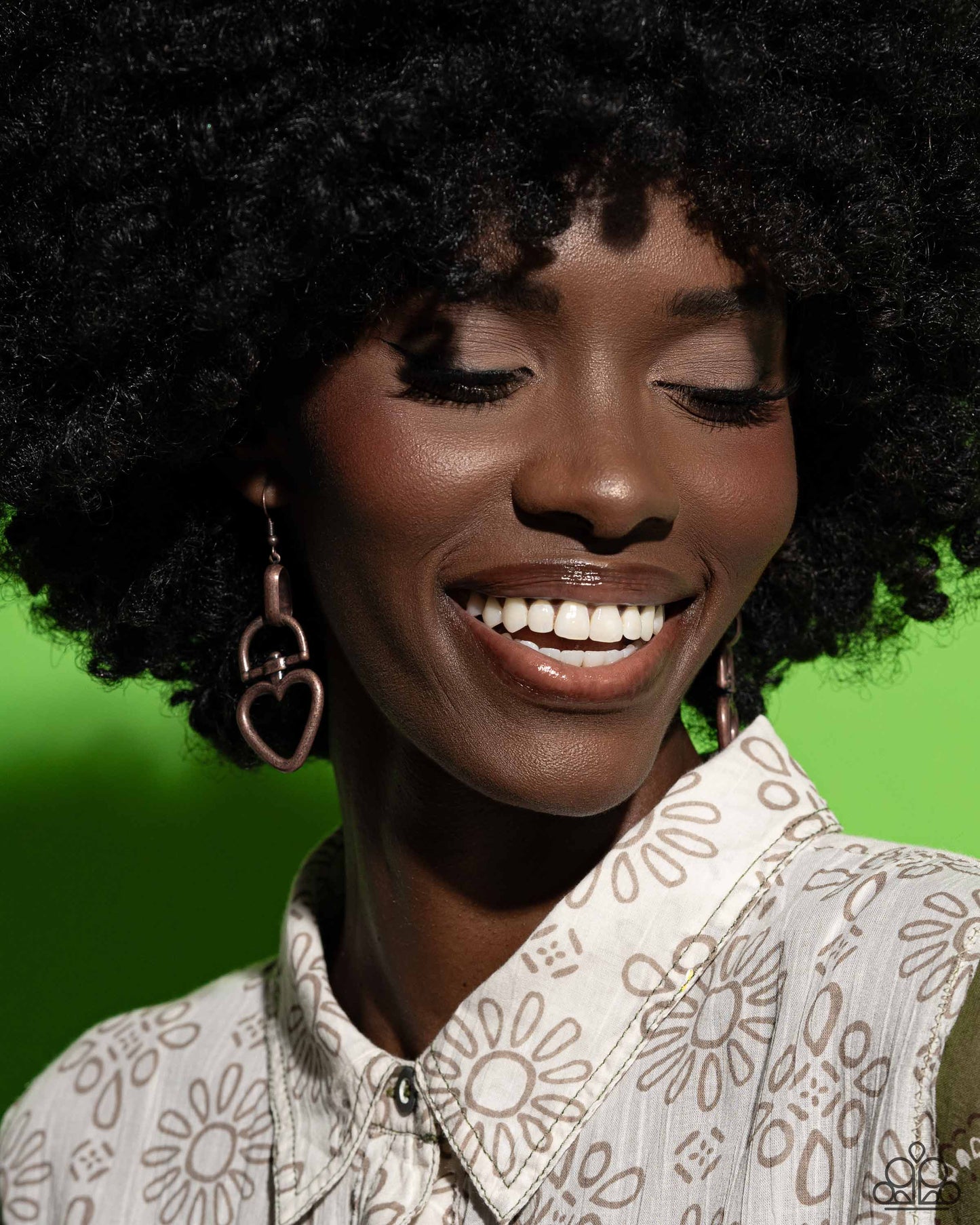 Padlock Your Heart - copper - Paparazzi earrings