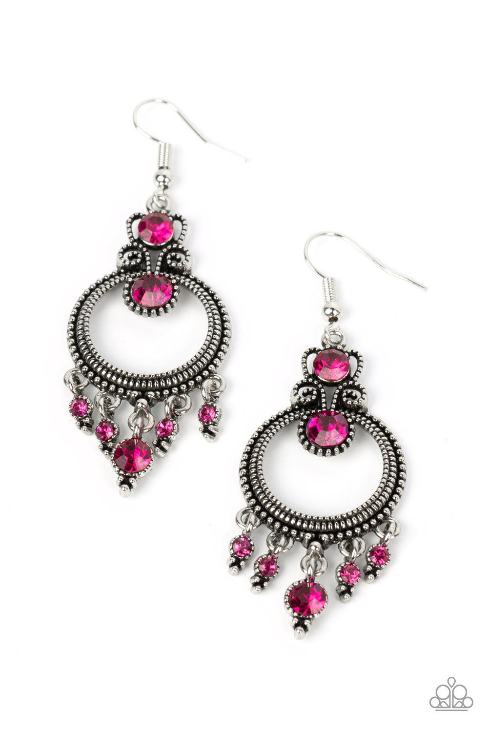 Palace Politics - pink - Paparazzi earrings
