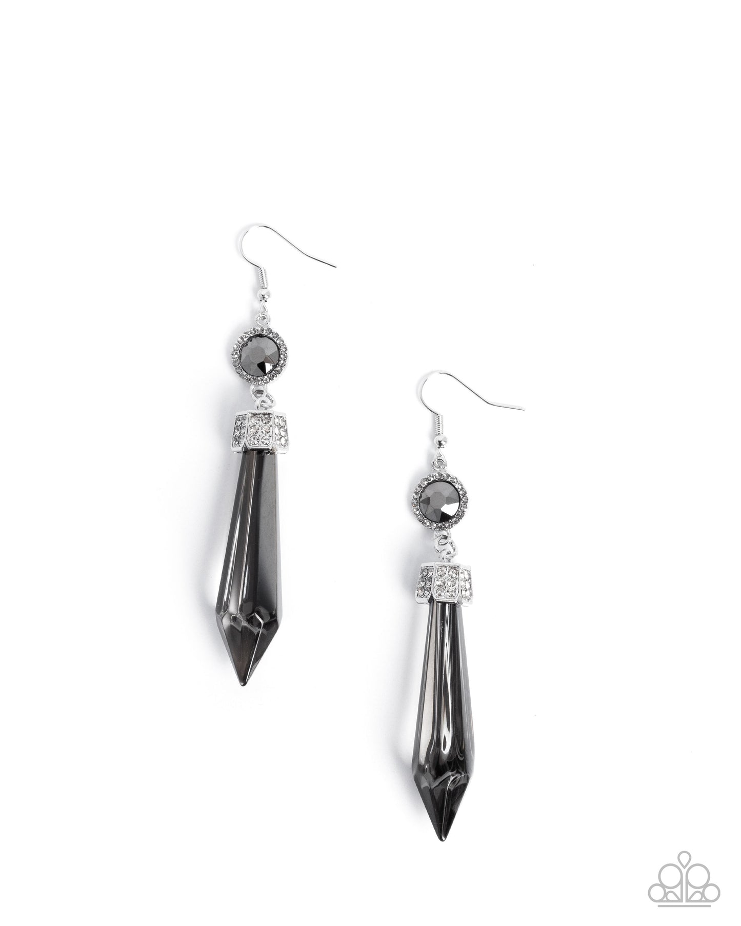 Palatial Pizzazz - silver - Paparazzi earrings