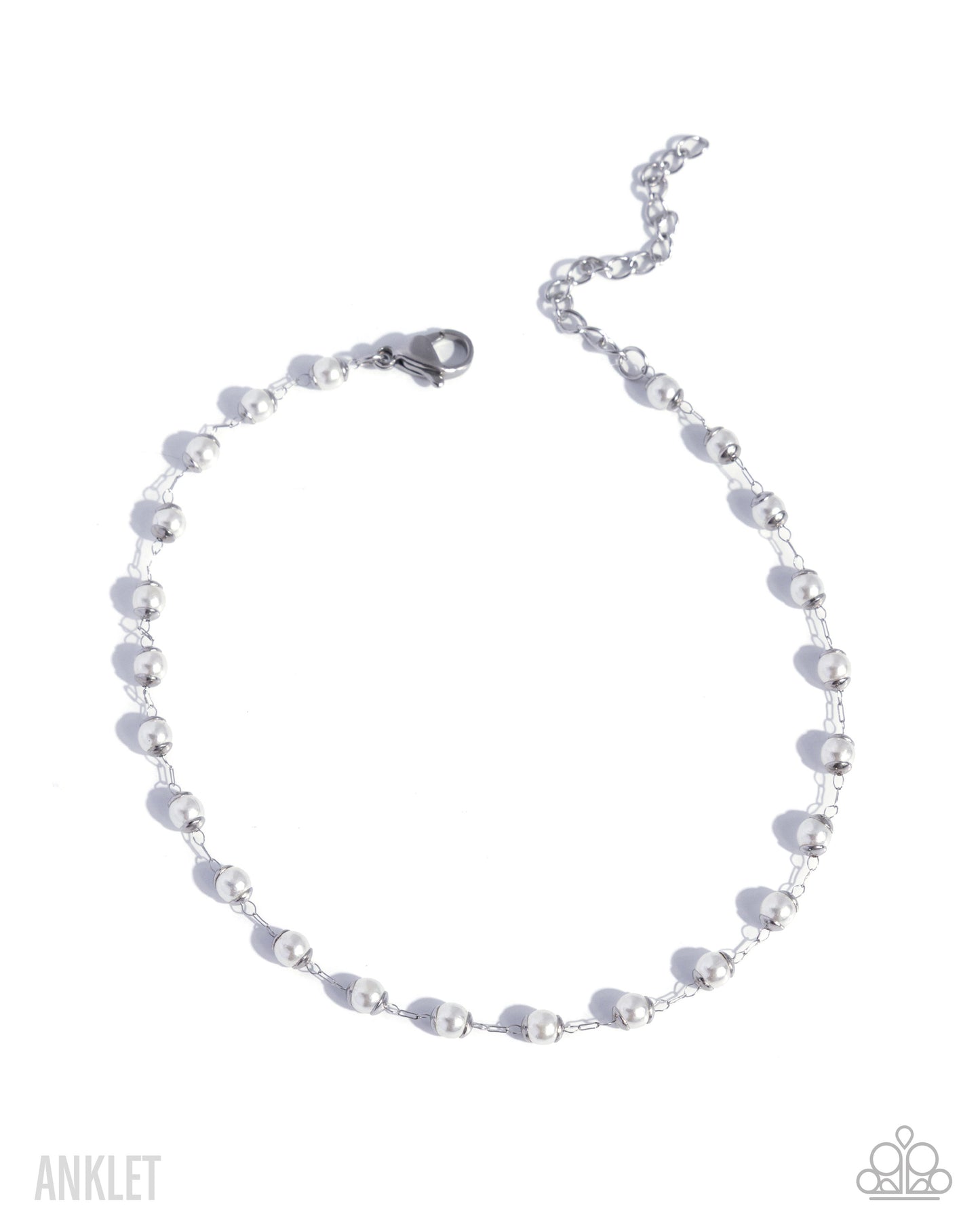 Pampered Potential - white - Paparazzi anklet