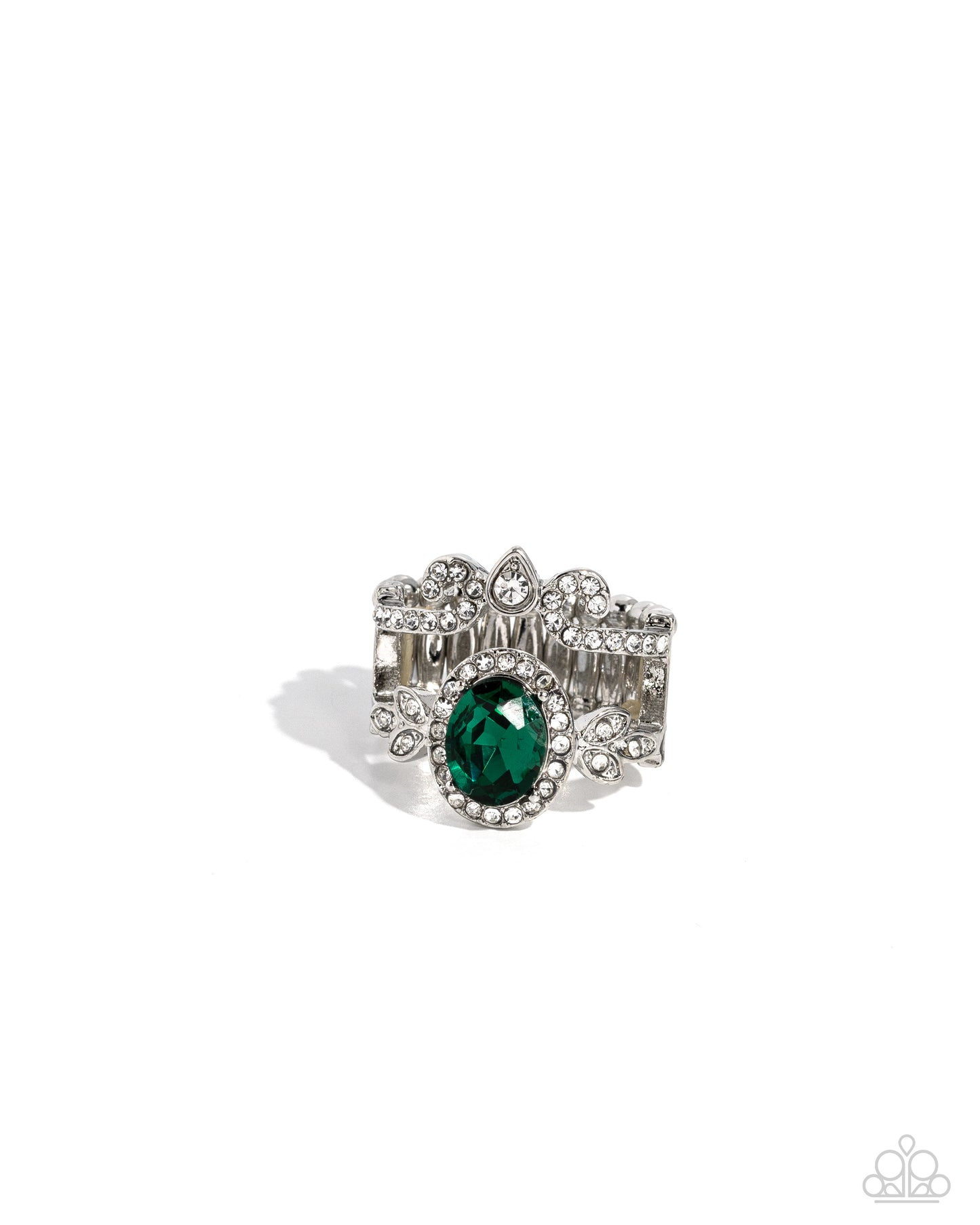 Parisian Pinnacle - green - Paparazzi ring
