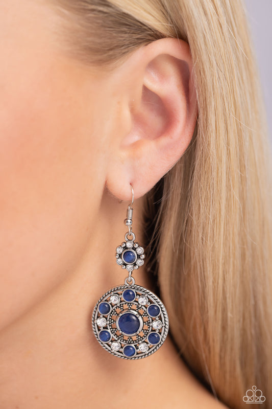 Party at My PALACE - blue - Paparazzi earrings