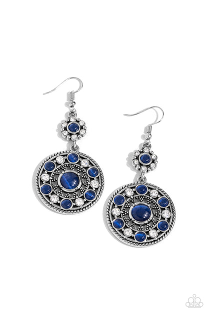Party at My PALACE - blue - Paparazzi earrings
