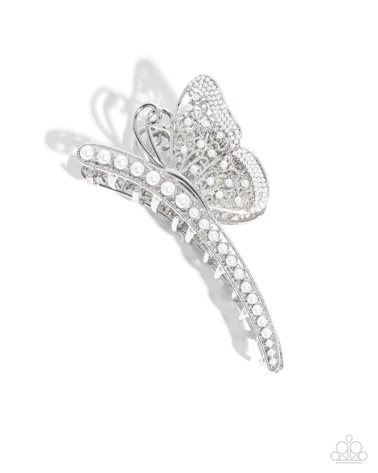 Pastoral Pearls - white - Paparazzi hair clip