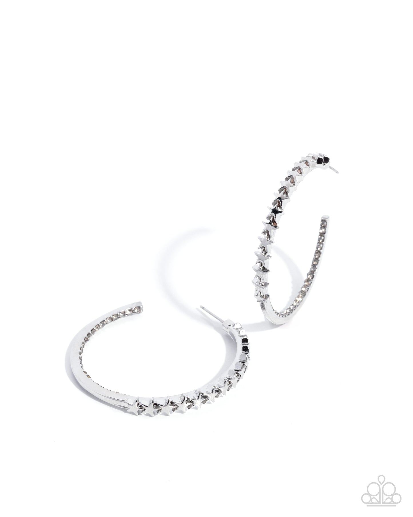 Patriotic Passage - silver - Paparazzi earrings