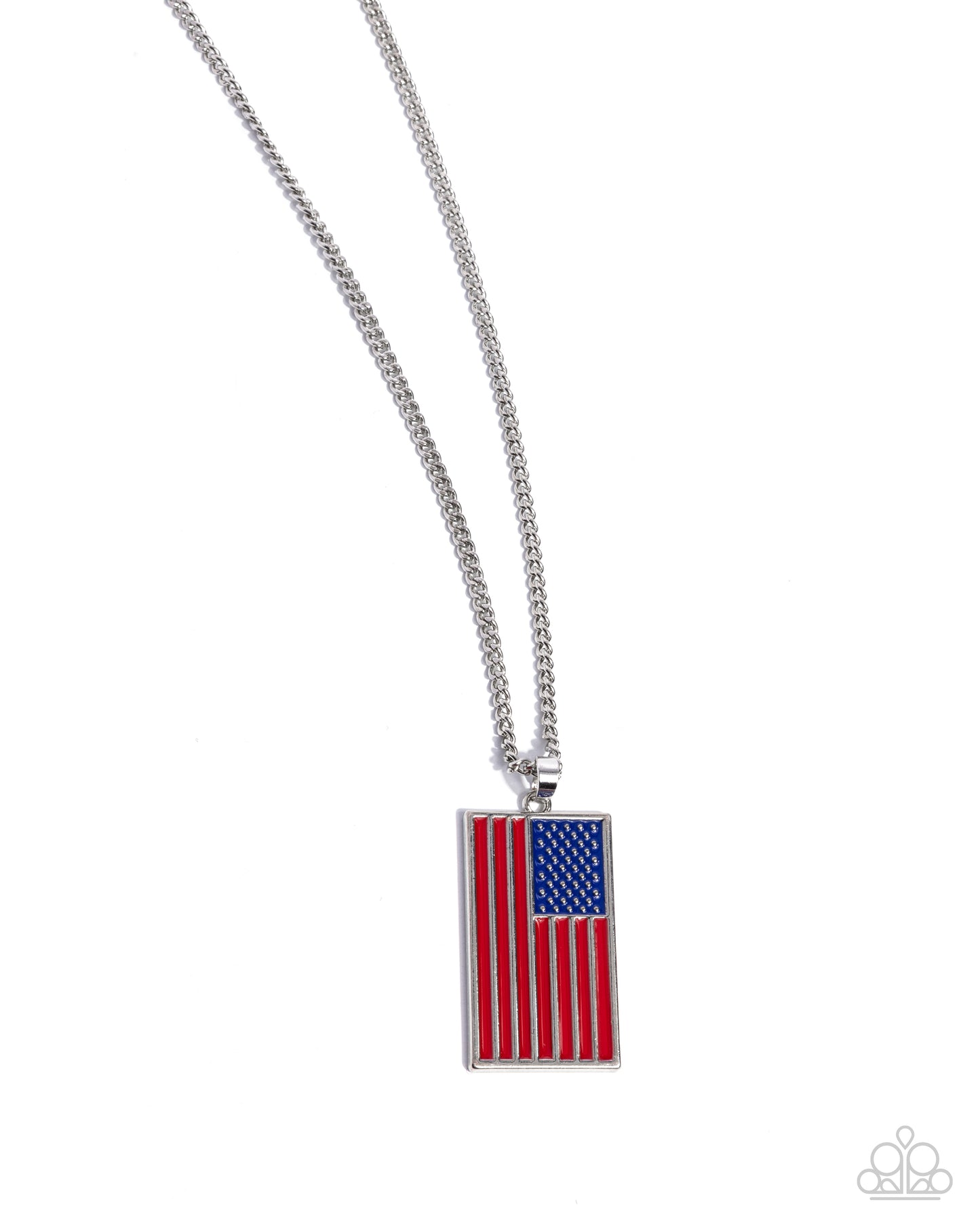 Patriotic Pendant - red - Paparazzi necklace