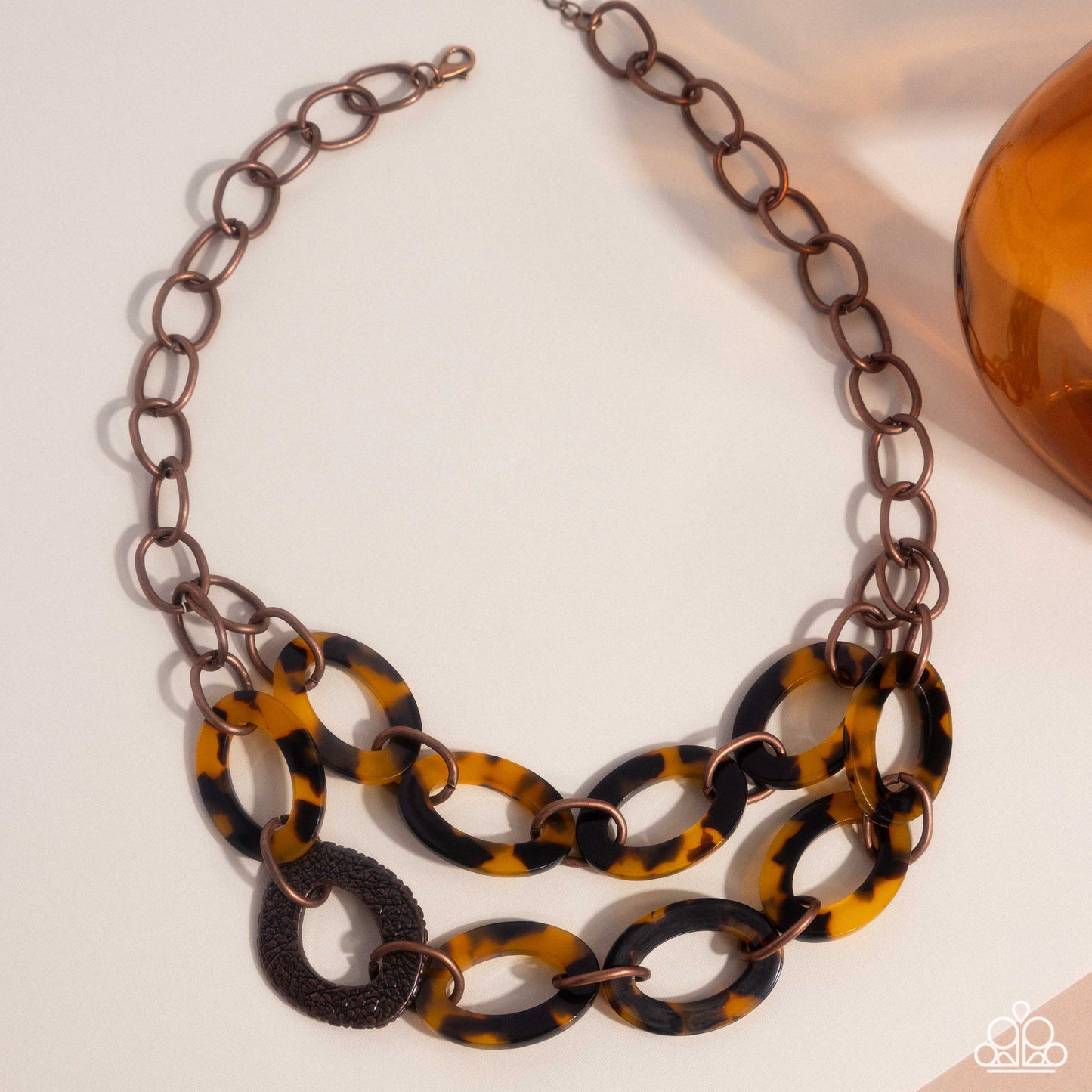 Patterned Presto - copper - Paparazzi necklace