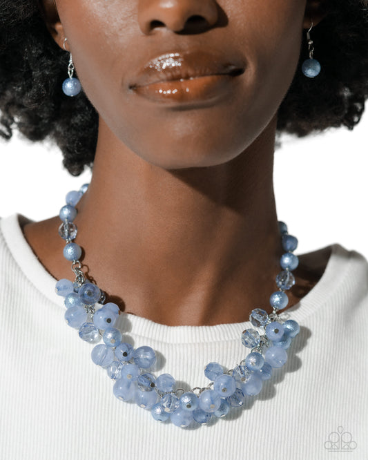 Pearl Pandora - blue - Paparazzi necklace