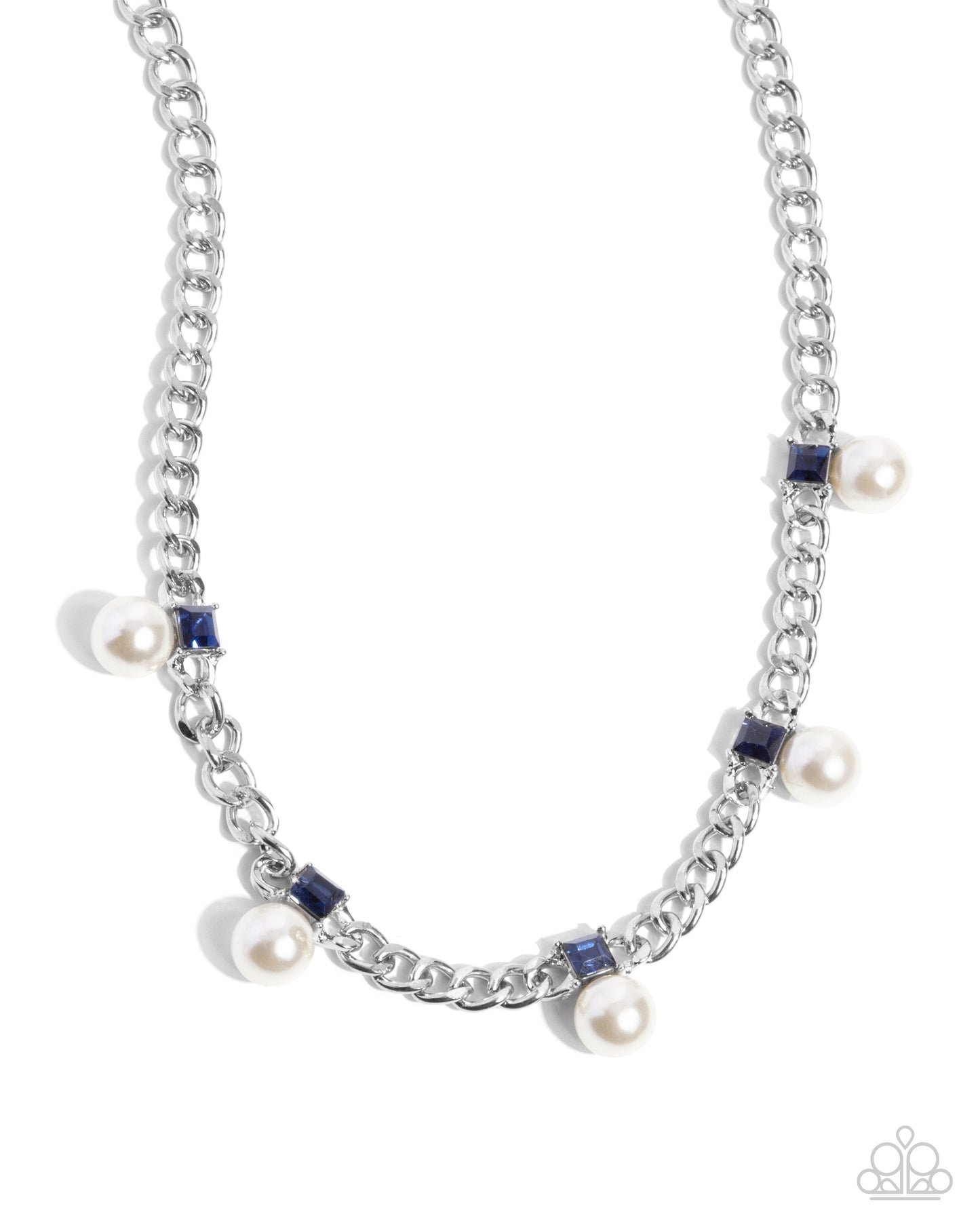 Pearl Pedestal - blue - Paparazzi necklace