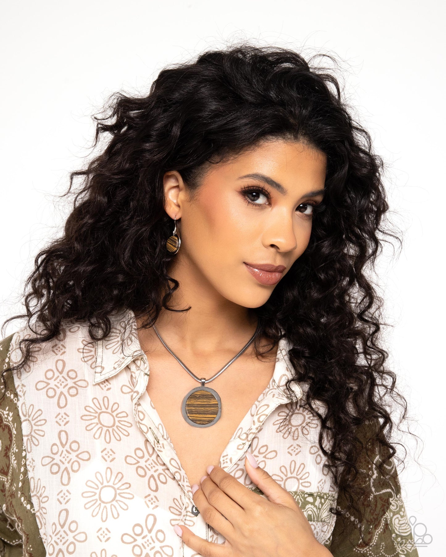 Pendant Paradox - brown - Paparazzi earrings