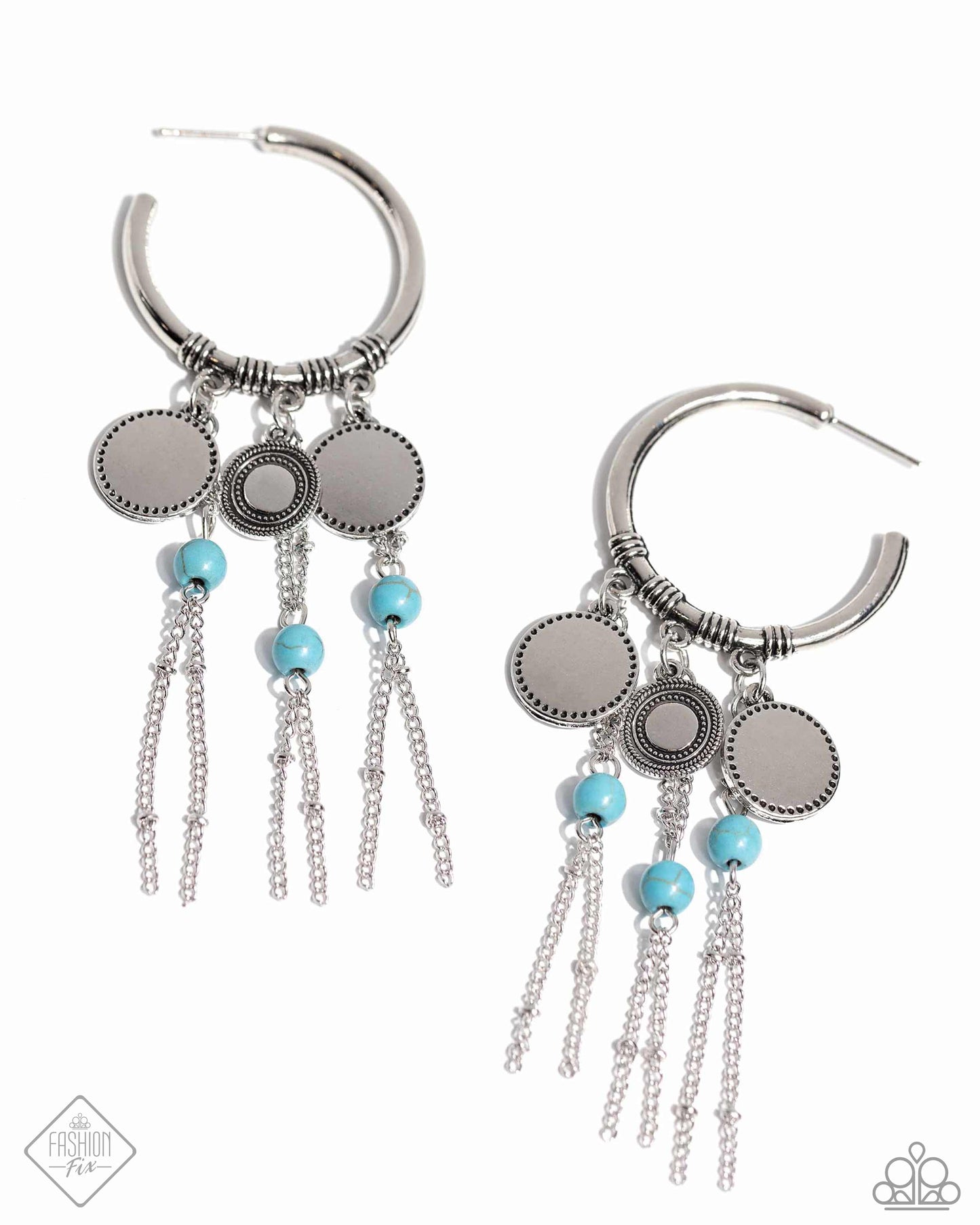 Peppy Pinnacle - blue - Paparazzi earrings