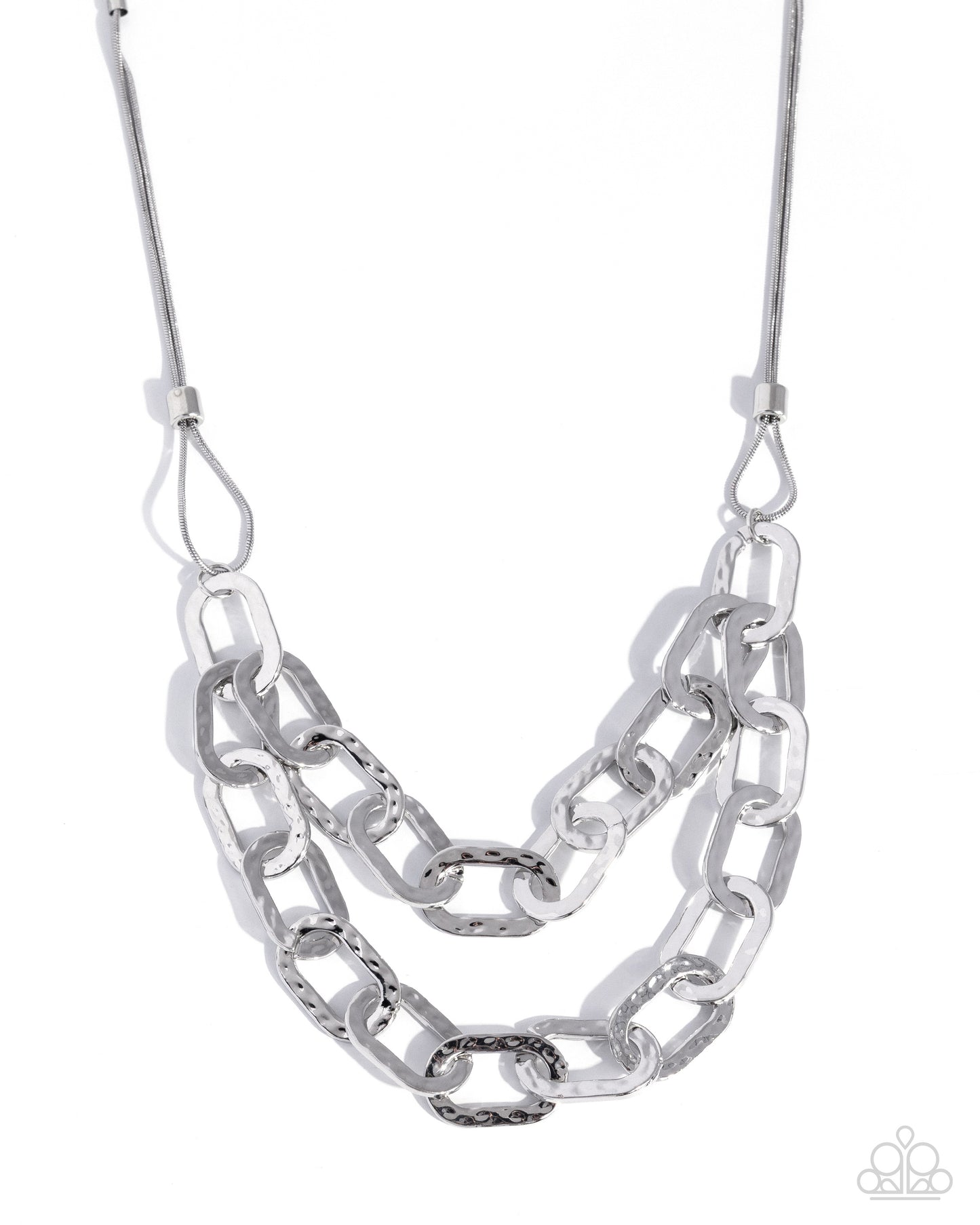 Perceptive Pattern - silver - Paparazzi necklace