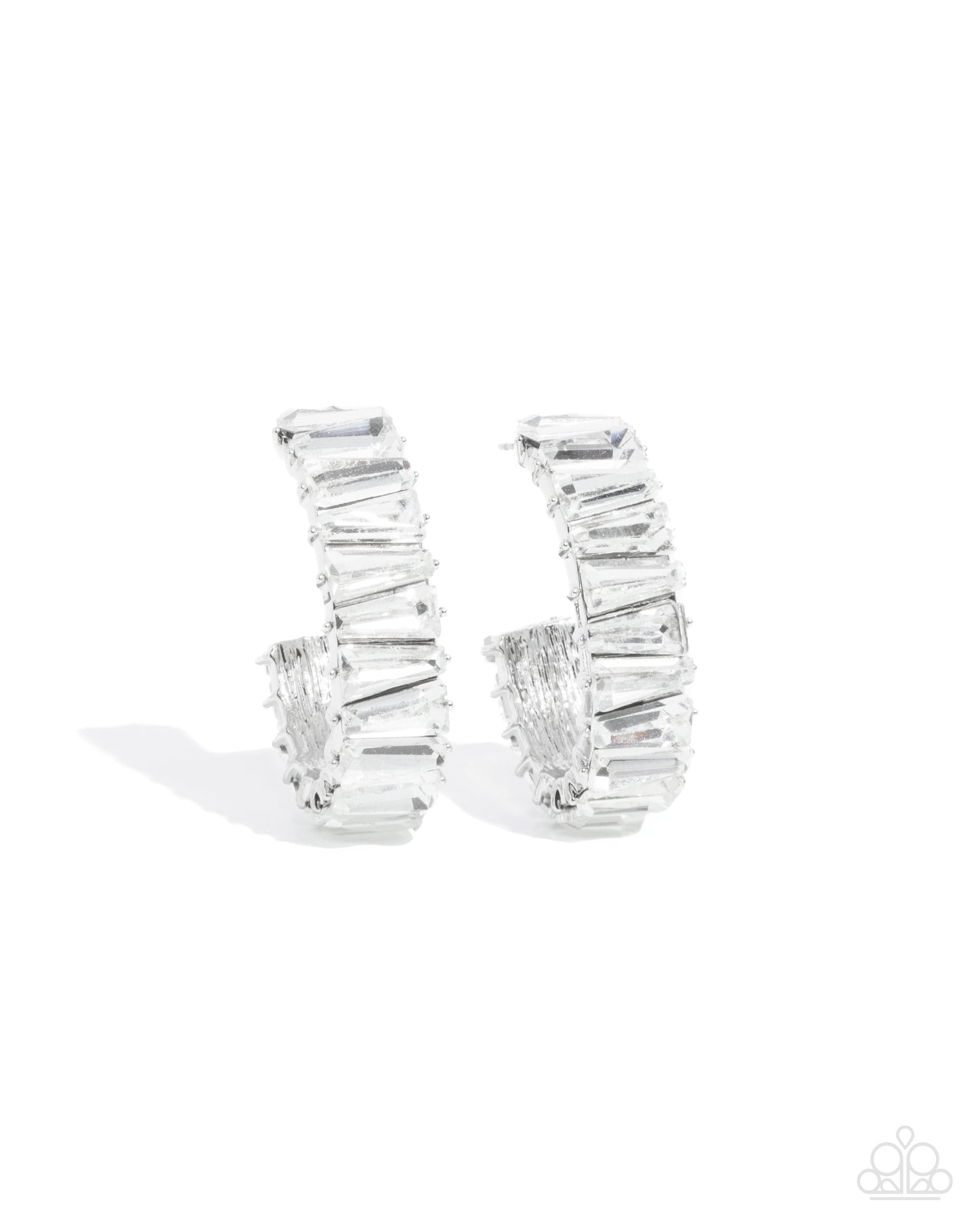 Permissible Pizzazz - white - Paparazzi earrings
