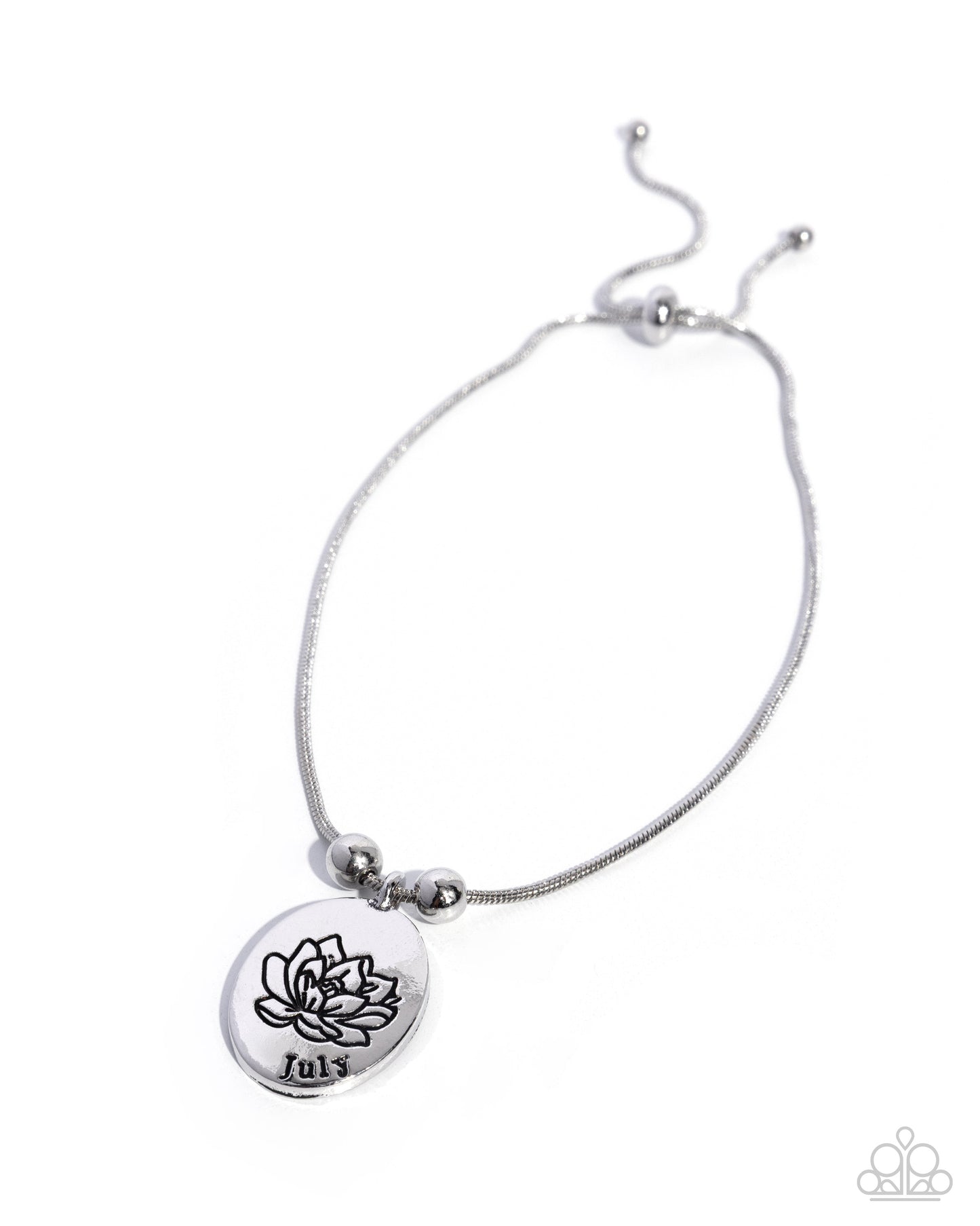 Personalized Bouquet - July - silver - Paparazzi bracelet